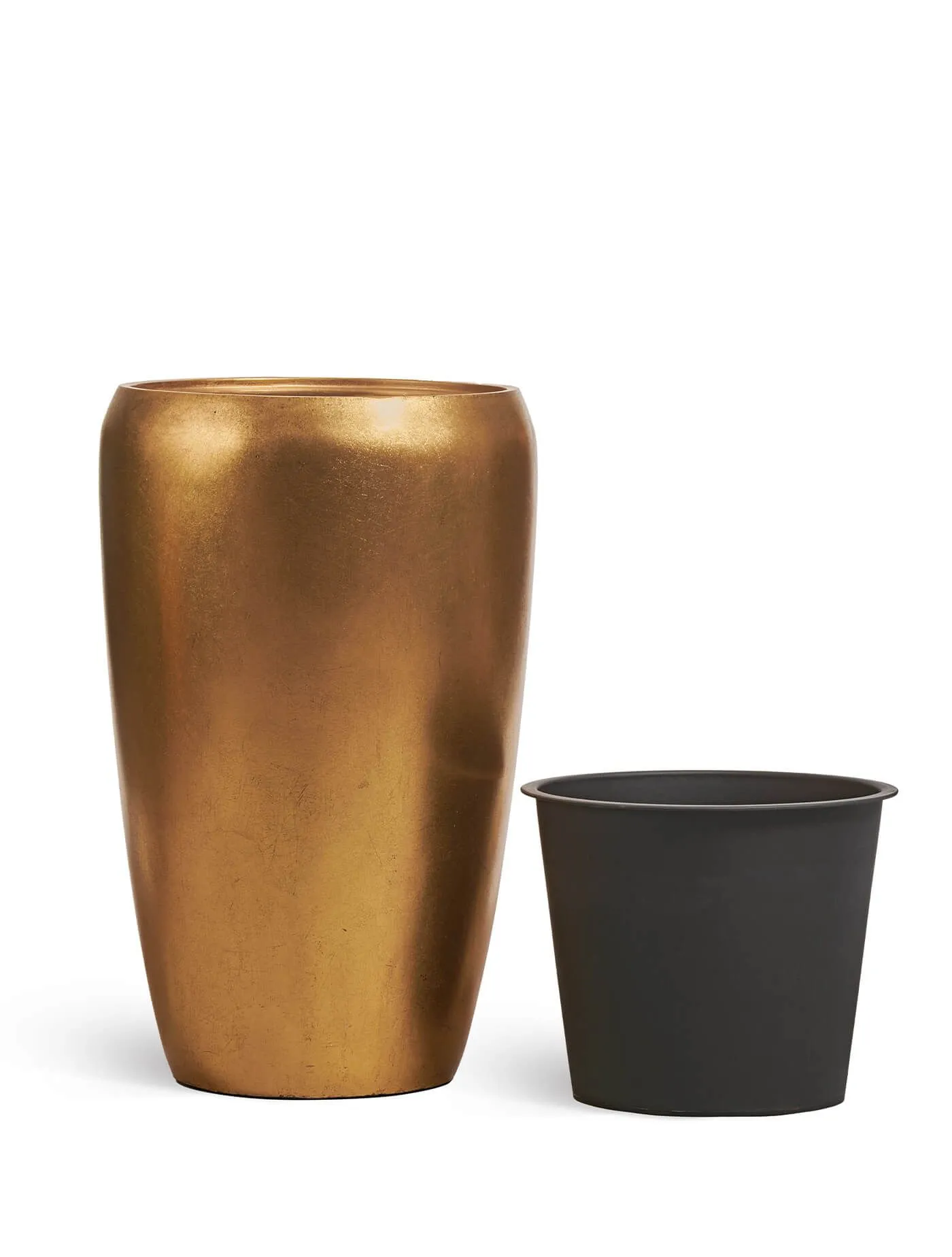 Кашпо Metal - TREEZ Effectory - Сусальное золото - Высокий округлый конус