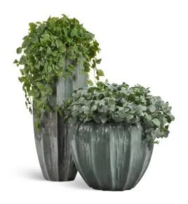 Композиция № 118 - кашпо Treez Effectory Aura с филодендронами